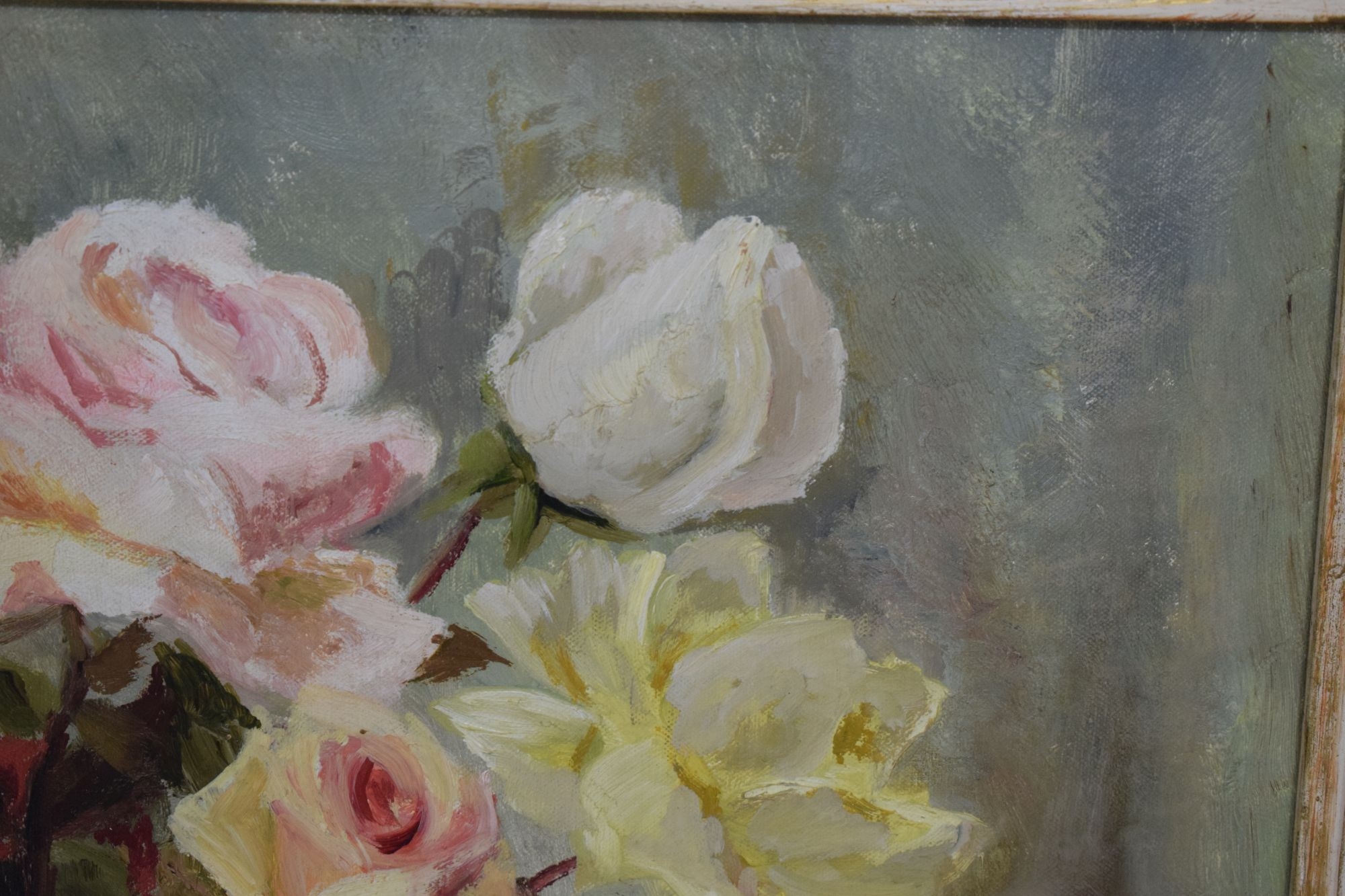 Artwork by Joan Bates, Still life of roses, Made of Oil on canvas