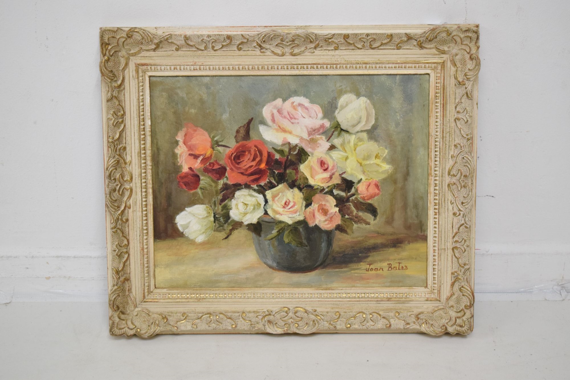 Artwork by Joan Bates, Still life of roses, Made of Oil on canvas