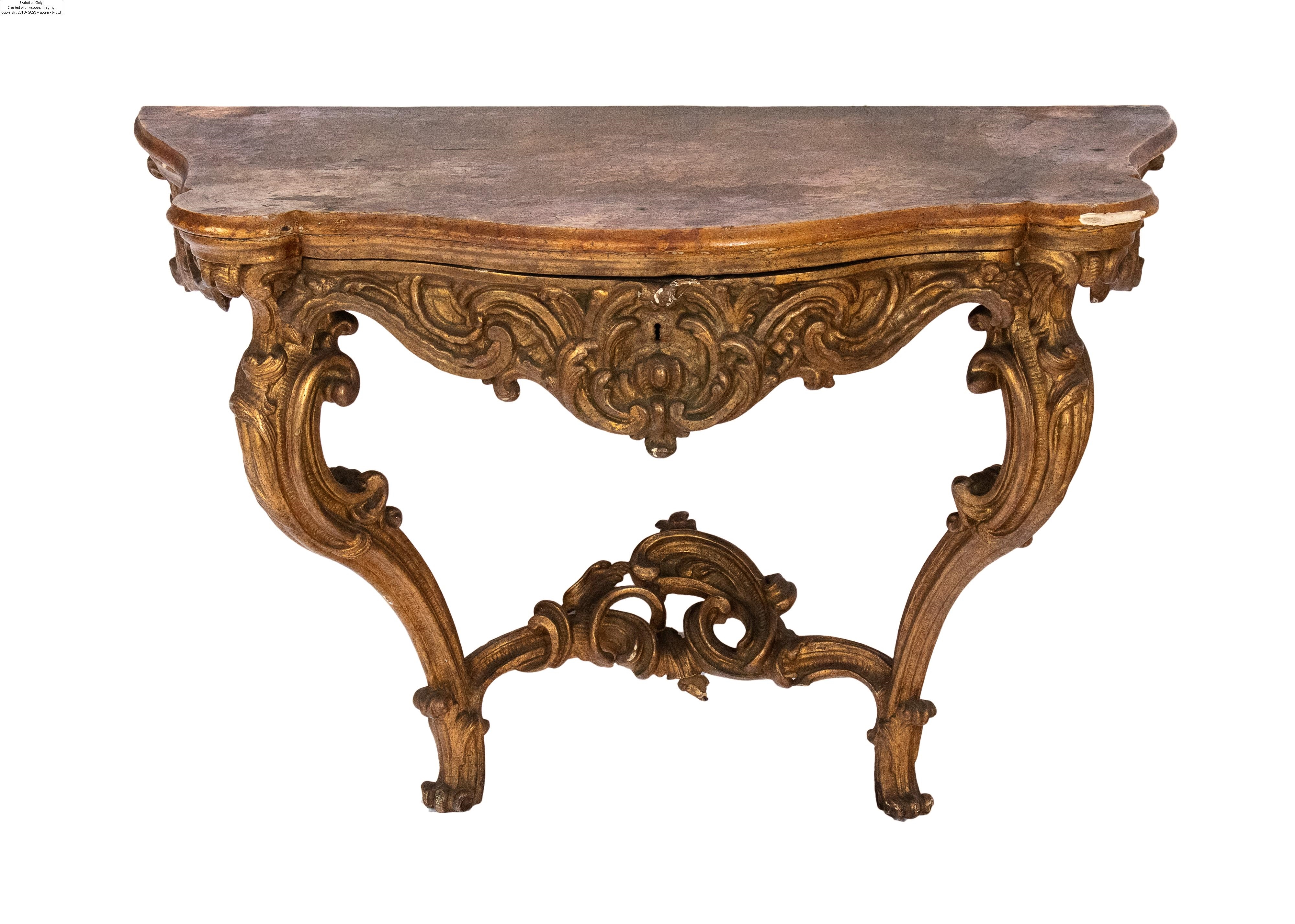 Roman School, 18th Century | Italian gilded Louis XVI wall console ...