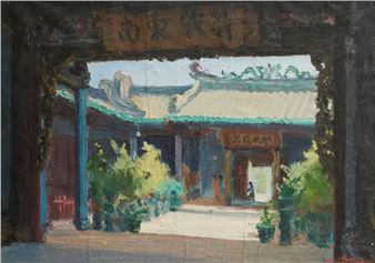 Inner courtyard of a pagoda - Nguyen Phuoc