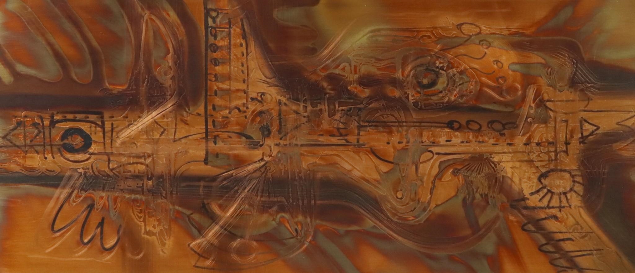 Bernhard Rohne | Acid etched metal panel designed by Bernhard Rohne for ...