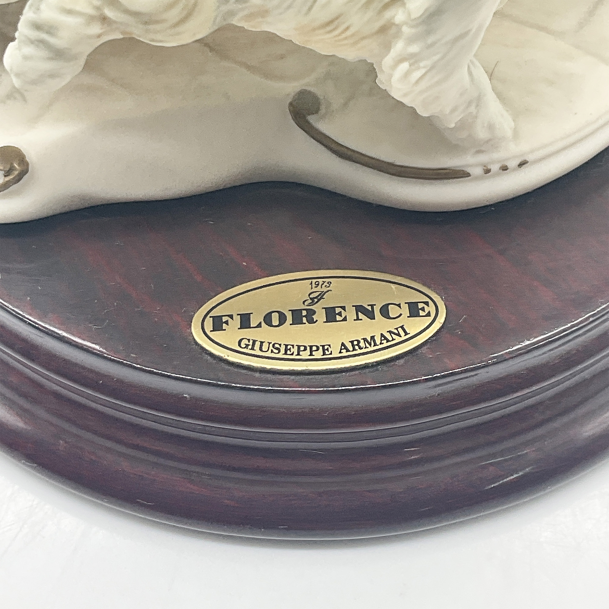 Artwork by Giuseppe Armani, Lady with Dogs, Made of porcelain figurine