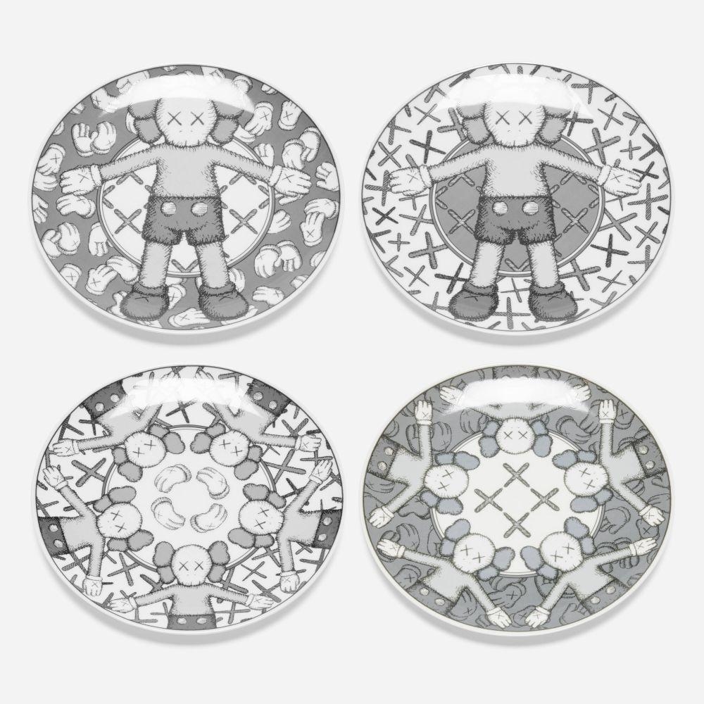 Artwork by KAWS, Holiday Ceramic Plates (Grey), Made of Ceramic Plates