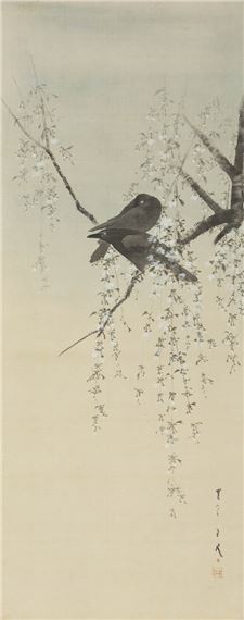 Cherry blossoms at night by Seitei Watanabe