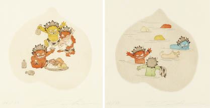 Kazuyuki Takishita | Momotaro, squeaking on Onigashima (2020