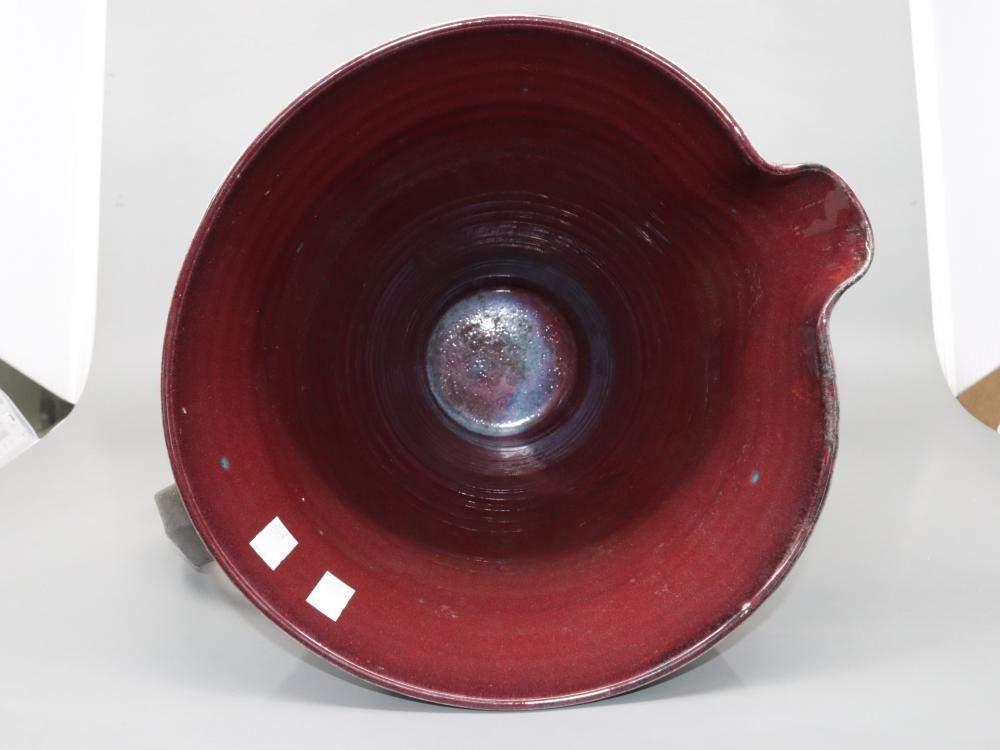 Artwork by Alexandra Copeland, LARGE JUG SIGNED LOWER SIDE 1998 DARTINGTON WITH IMPRESS MARKS LOWER, Made of RED GLAZED INSIDE AND HAND PAINTED
