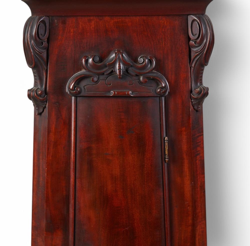 Artwork by William Lamb, The circular painted dial with Roman chapters and subsidiary seconds dial inscribed, Made of mahogany