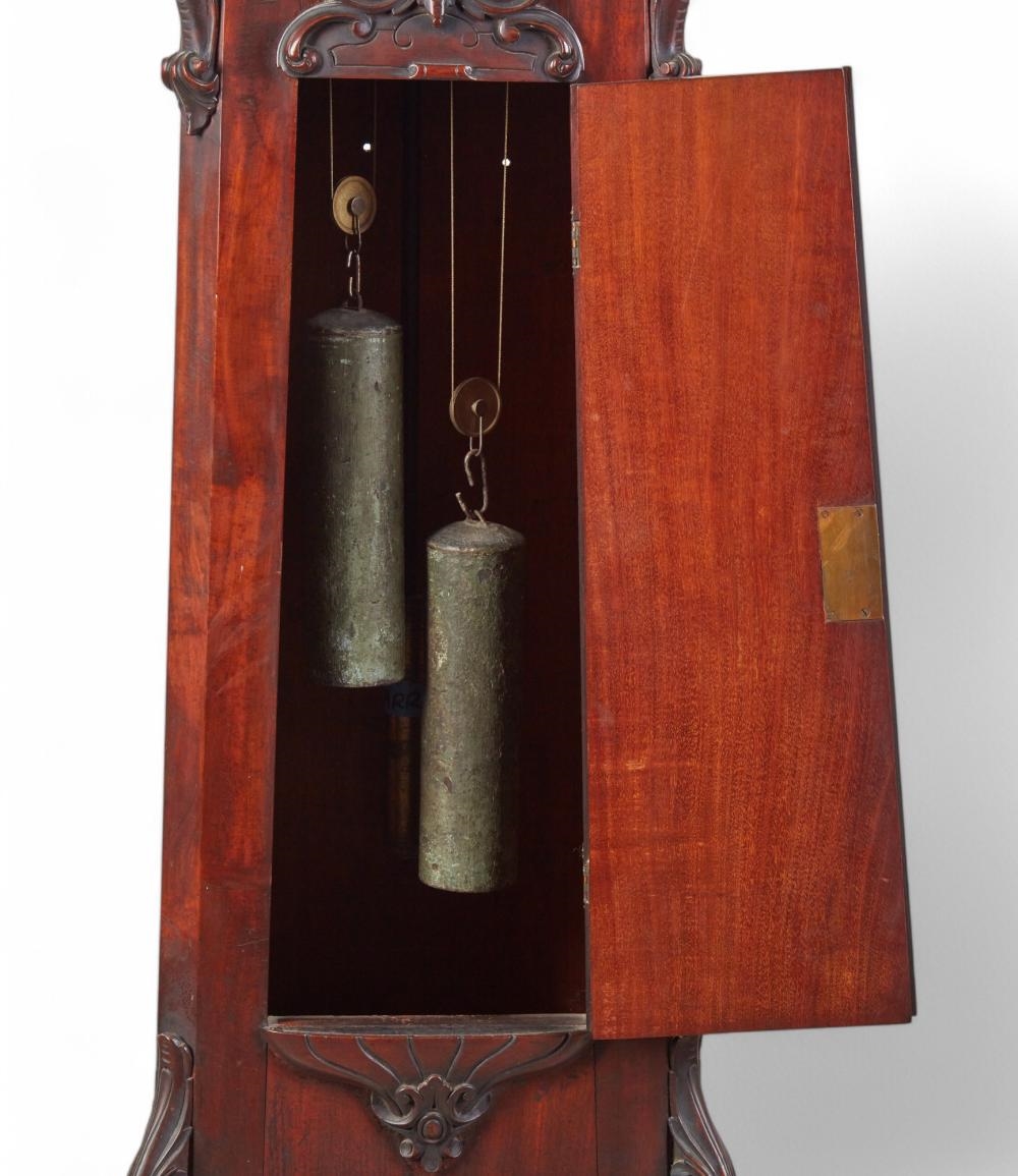 Artwork by William Lamb, The circular painted dial with Roman chapters and subsidiary seconds dial inscribed, Made of mahogany