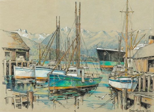 Edward Goodall | Vancouver Harbour (1950) | MutualArt