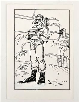 Illustration for the Bitum MK5 role-playing game - Alberto Varanda