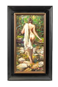 KEVIN BEILFUSS "THE BATHER" OIL ON BOARD - Kevin Beilfuss