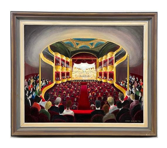 Mark Baring | MARK BARING THEATRE OIL ON BOARD | MutualArt