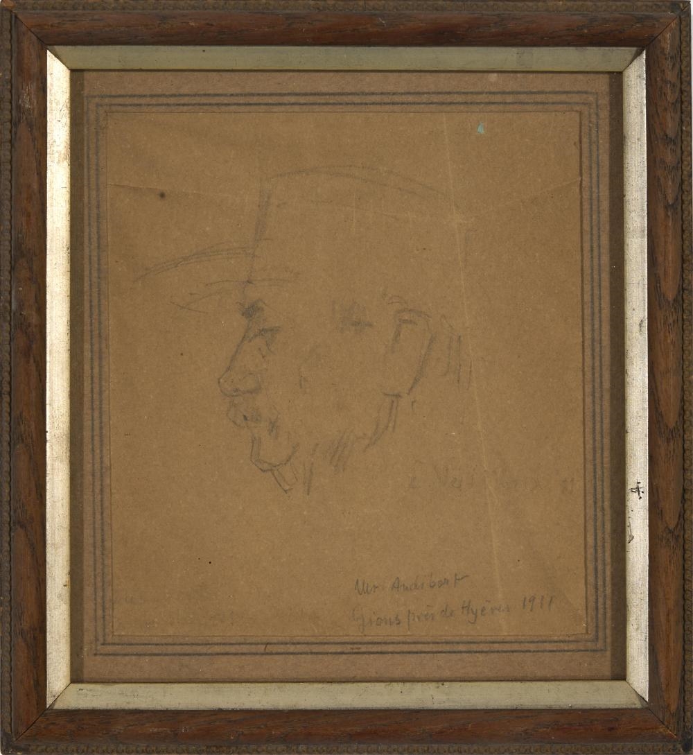 Artwork by Édouard Vuillard, Portrait of a Gentleman, near Hyères, 1911, Made of pencil