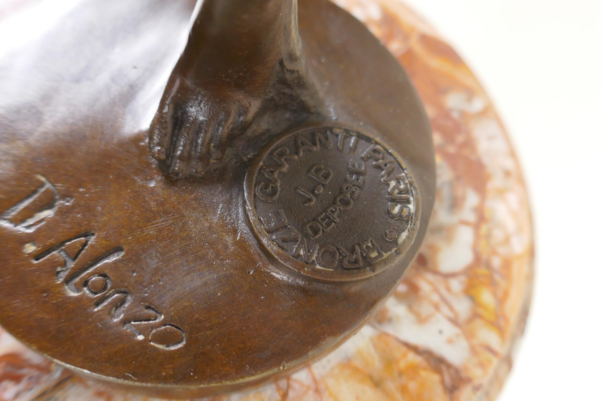 Artwork by Dominique Alonzo, Art Deco style bronze figure of a dancer, Made of bronze