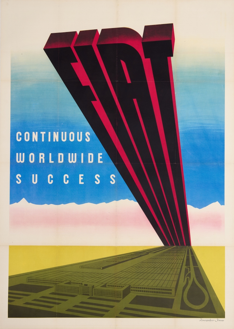 Artwork by André Simon, FIAT / CONTINUOUS WORLDWIDE SUCCESS, Made of offset