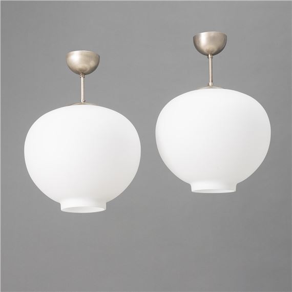 a pair of ceiling lamps model "11907", Arvid Böhlmarks Lampfabrik, Stockholm, 1950s by Harald Notini, 1950s