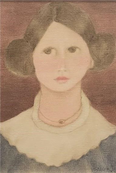 (1933 - 2014)
Portrait of a Lady
oil on canvas
12 x 8 in 30.5 x 20.3 cm
signed lower right
Framed size: 22.5 x 18.5 in 57.2 x 47 cm by Réjanne Sanschagrin