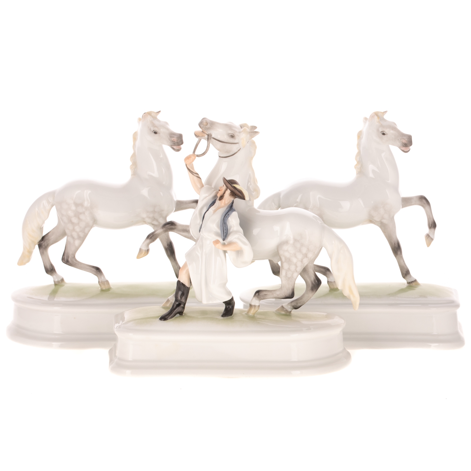 Herend Porcelain Factory | Two Herend Horse Figures | MutualArt