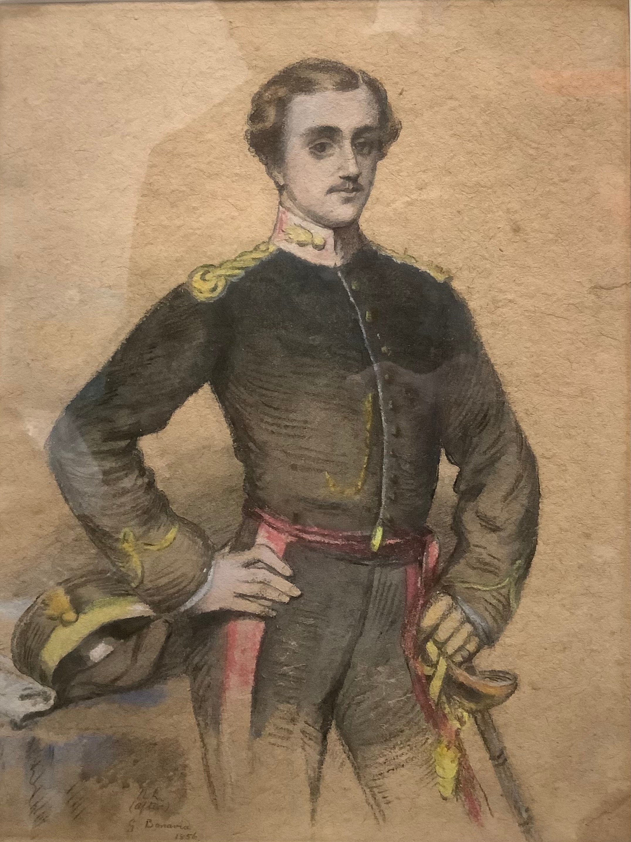 G. Bonavia | Portrait of a Young Officer (1856) | MutualArt