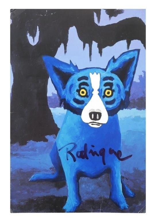 George Rodrigue | GEORGE RODRIGUE BLUE DOG SIGNED | MutualArt