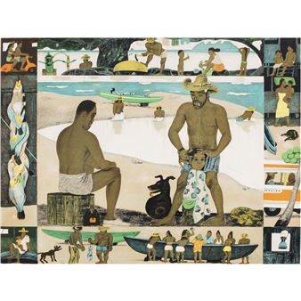 Untitled (Island Scene with Figures) - Yves de Saint-Front