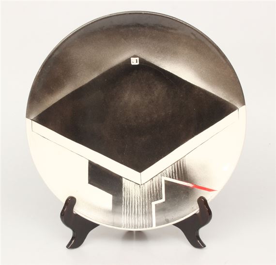 Ceramic wall plate "Alone with myself by Helga Ingeborga Melnbarde, 2013