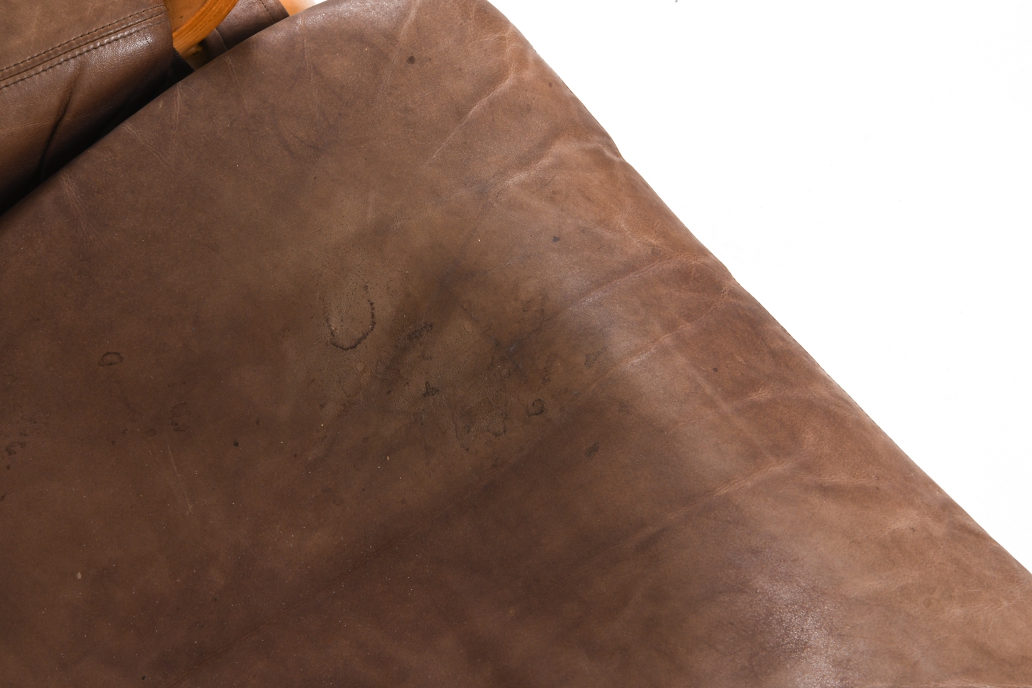 Artwork by Ake Fribyter, PAIR OF AKE FRIBYTTER BEACH LOUNGE CHAIRS, Made of Bentwood beech frames with tan leather upholstery