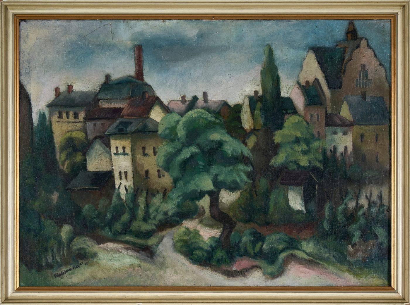 Artwork by Friedrich Wilhelm Meyer, Sachsenhäuser Berg, Made of oil on canvas