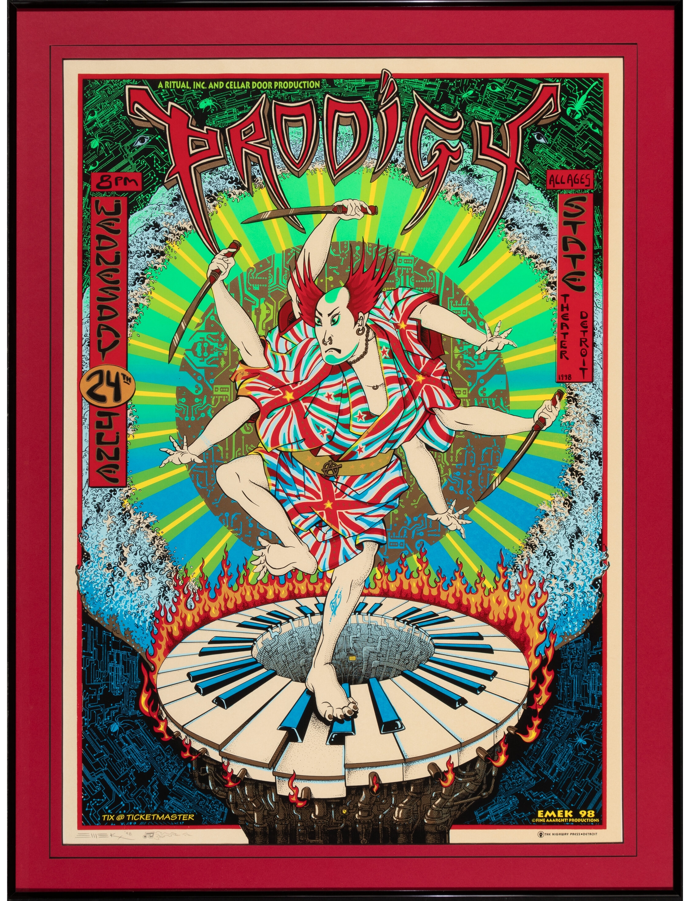 Artwork by Emek, The Prodigy Concert Poster, Made of Screenprint in colors on wove paper