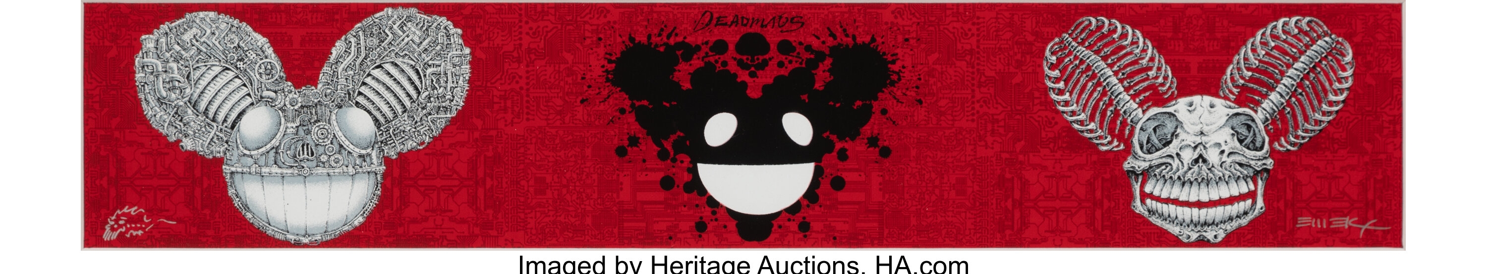 Artwork by Emek, Deadmau5 Handbill, Made of Screenprint in color on wove paper