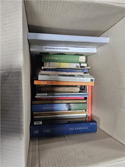 A collection (2 boxes) of books on the History of Canberra including " The Griffin Legacy" By Stuart Mackenzie - Stuart MacKenzie