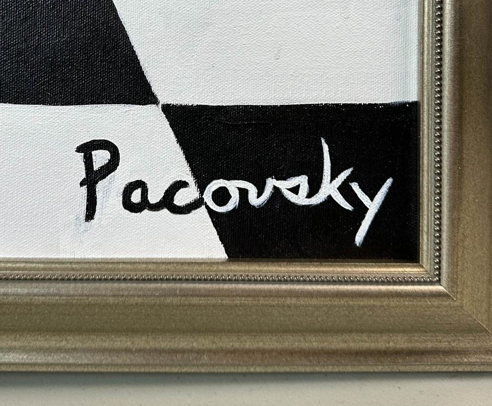 Michel Roux | John Pacovsky b.1950 Man Ray Absente Ad Painting | MutualArt
