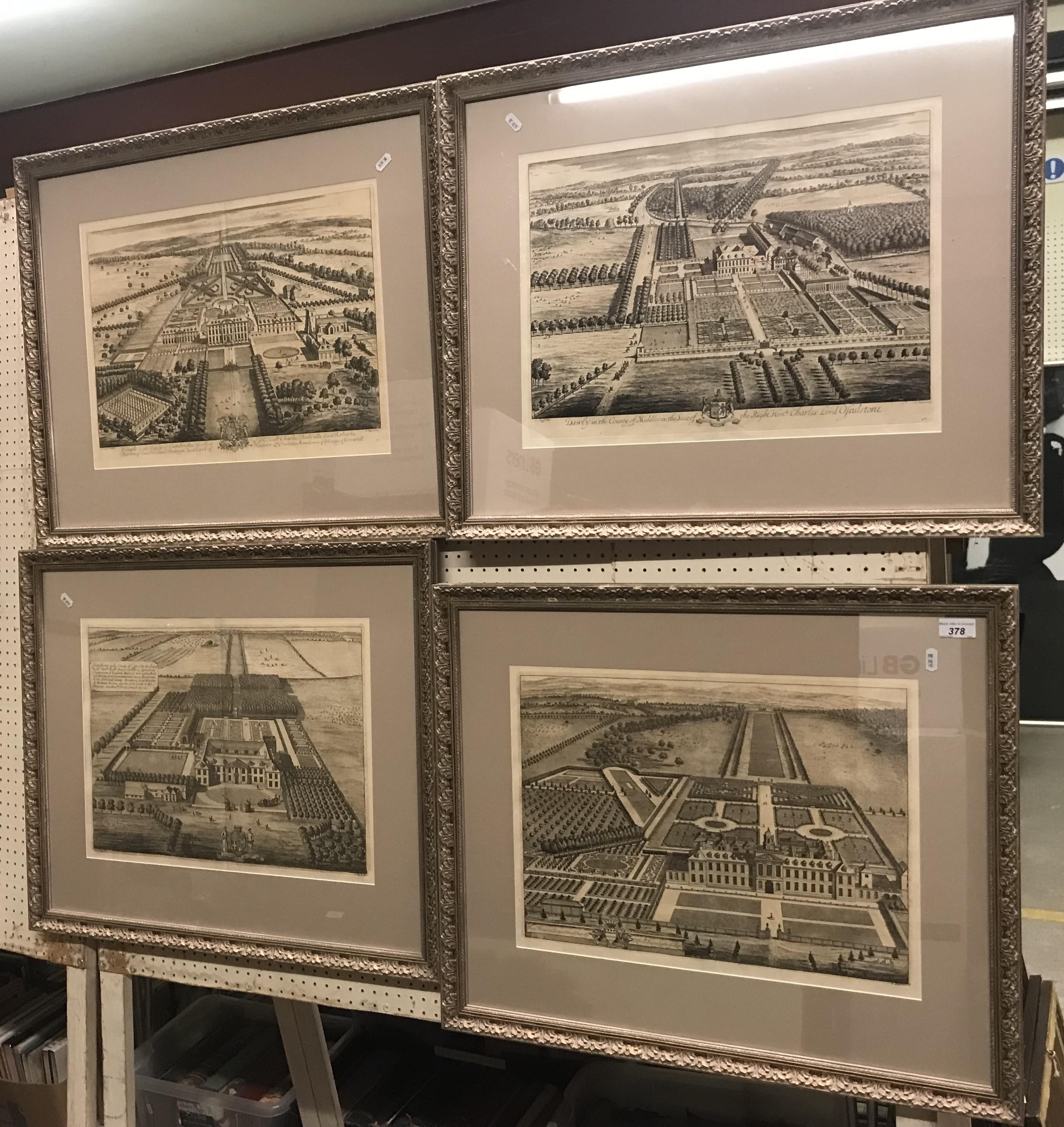 Artwork by Johannes Kip, Wrest House in Bedfordshire,ye seat of the Right Honorable Henry Earle of Kent, Made of engraving