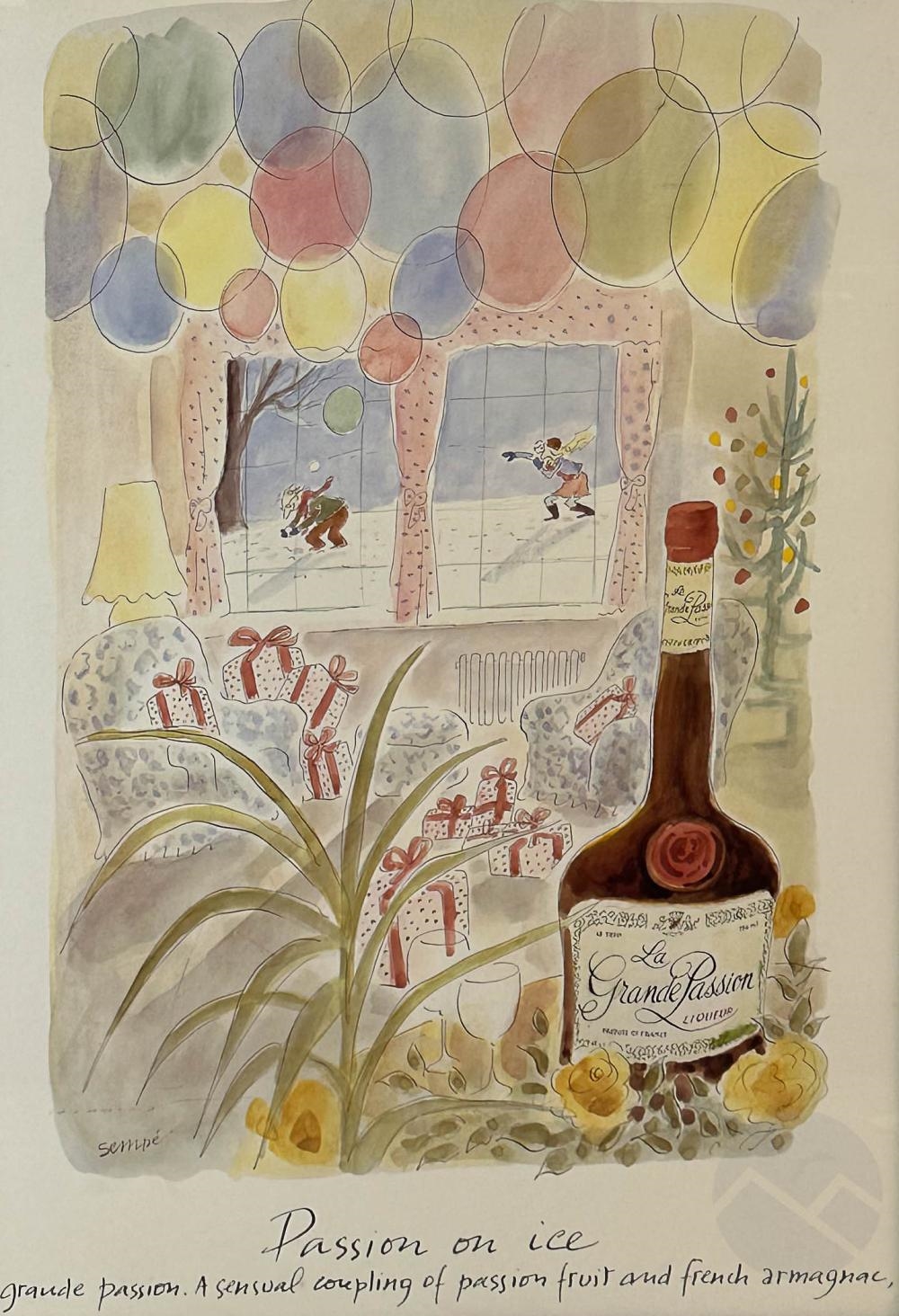 Jean-Jacques Sempé | Grand Passion Advertisement Poster 2pc | MutualArt