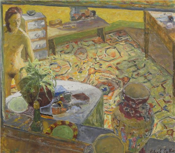 Nude watering a plant by Patrick Cullen