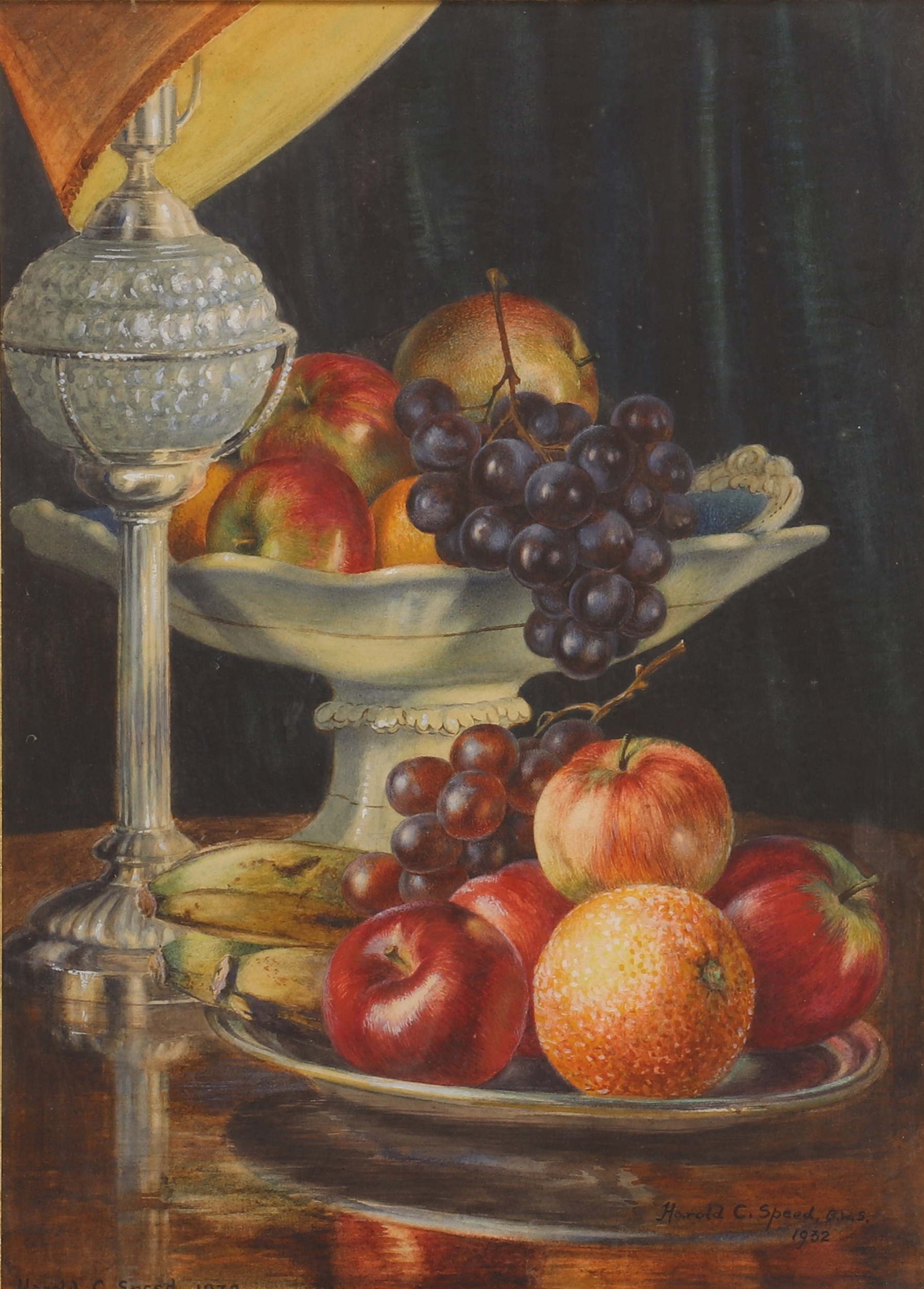 Harold Speed | A bowl of fruit and a lamp (1932) | MutualArt