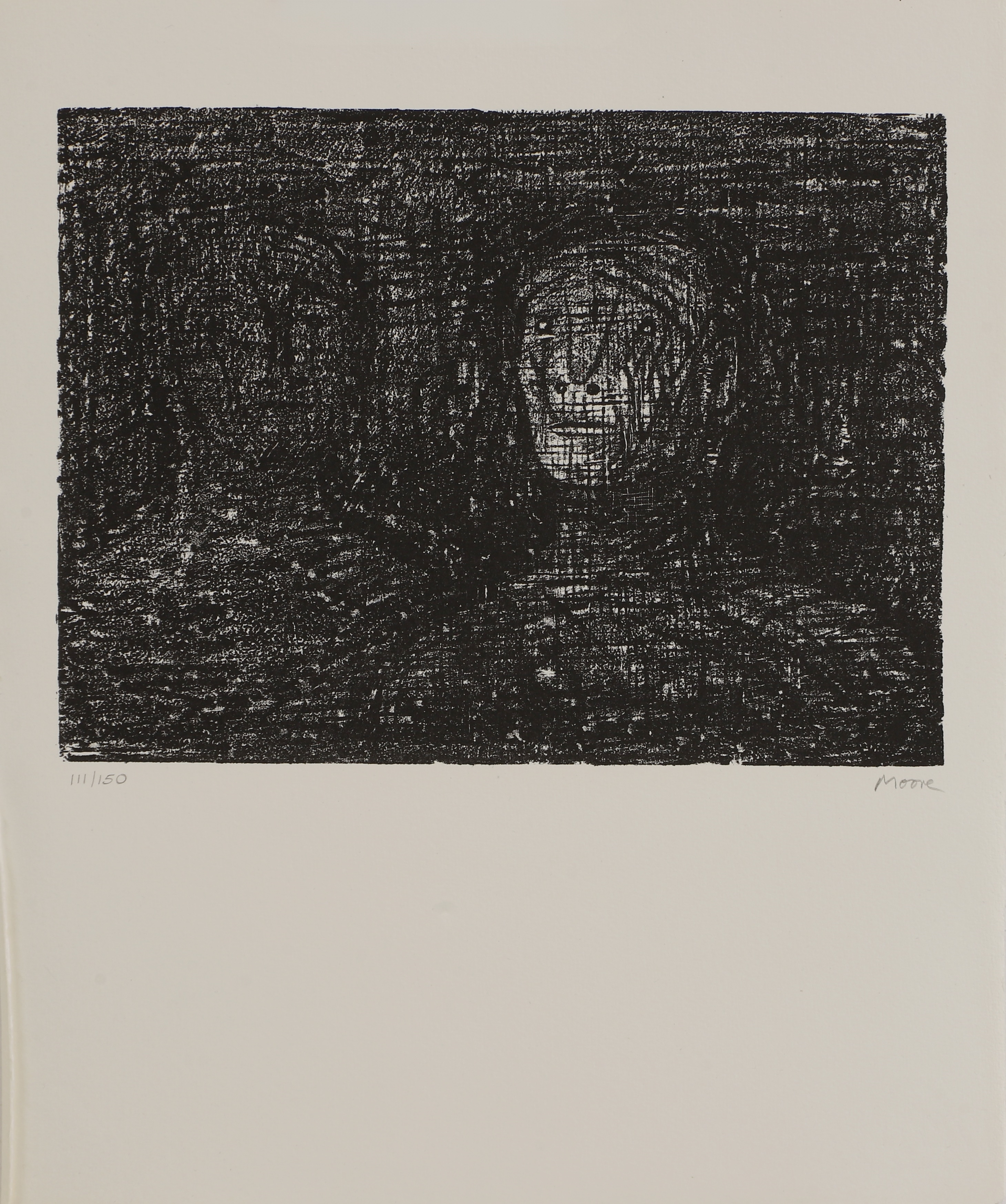 Artwork by Henry Moore, Auden Poems Moore Lithographs Portfolio 1974, Made of Lithographs Portfolio