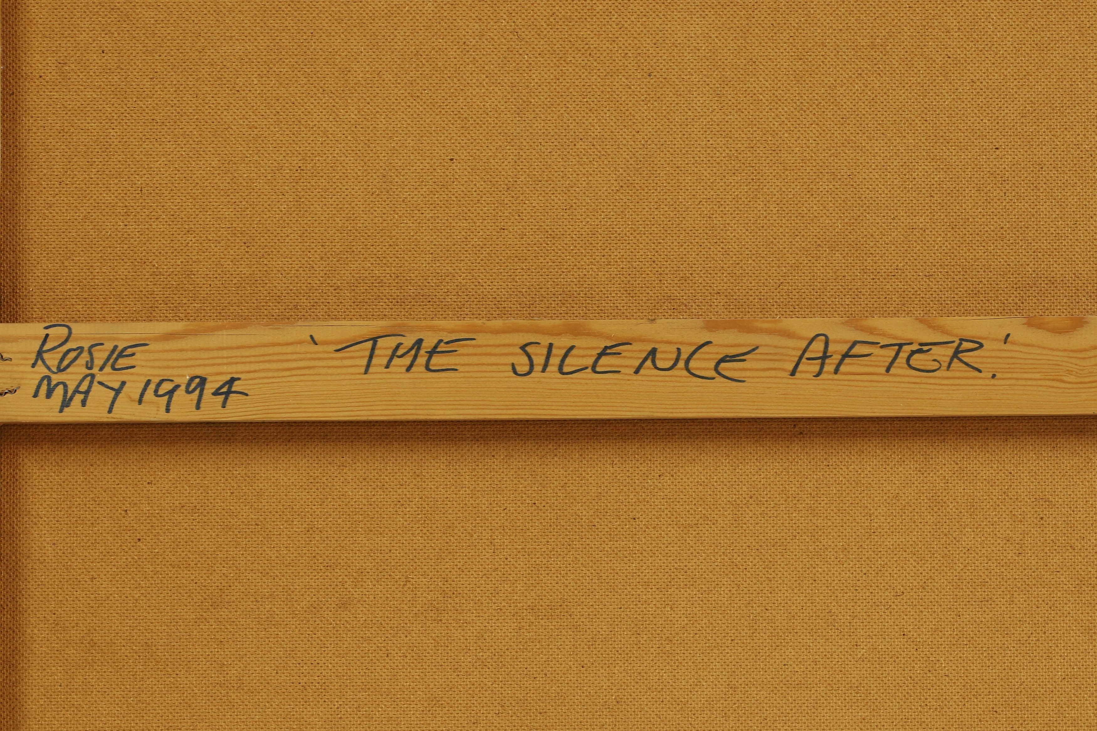 Artwork by Rosie Snell, The Silence After, Made of oil and acrylic on canvas laid on board