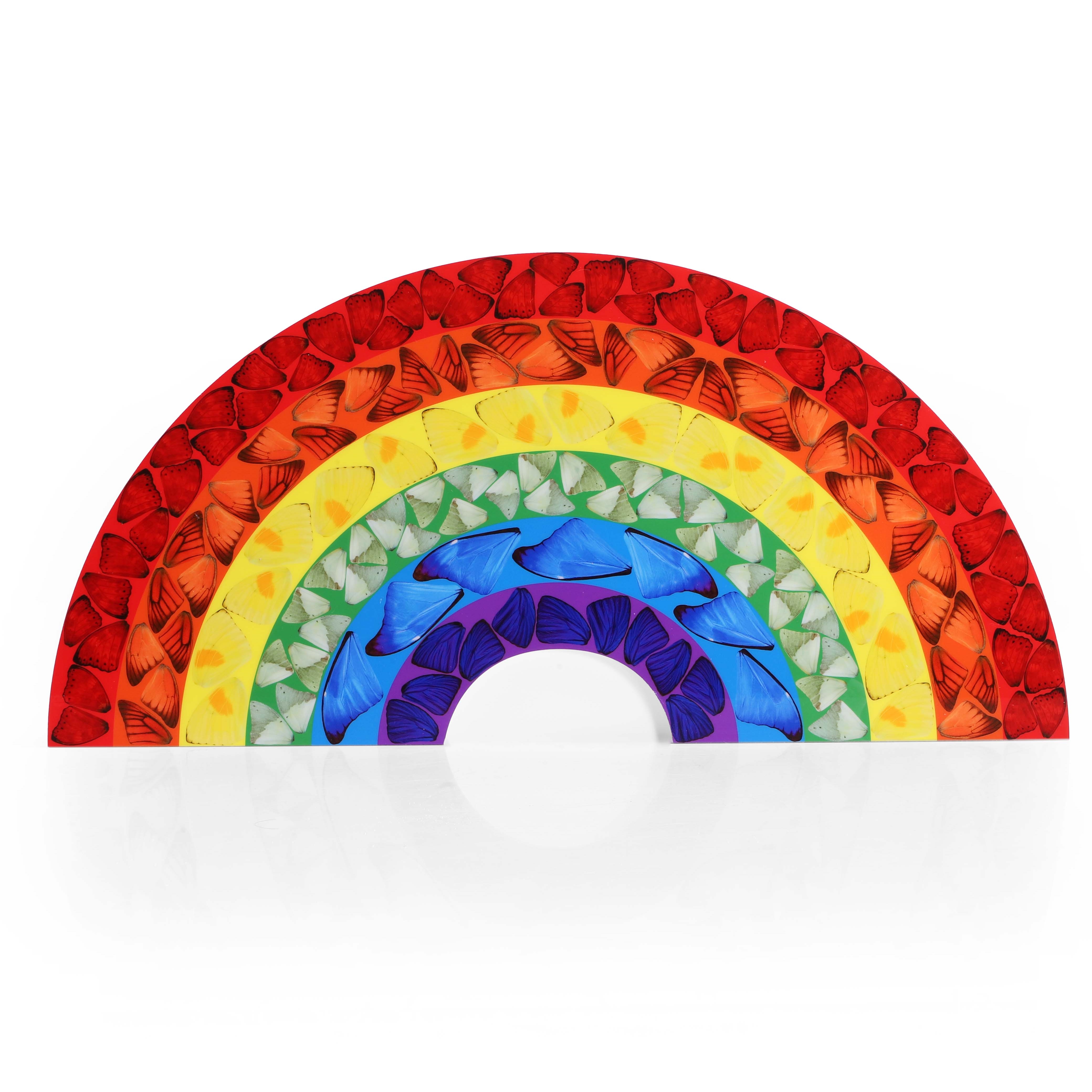 Artwork by Damien Hirst, Butterfly Rainbow (Small), Made of Laminated Giclée print on aluminium composite panel