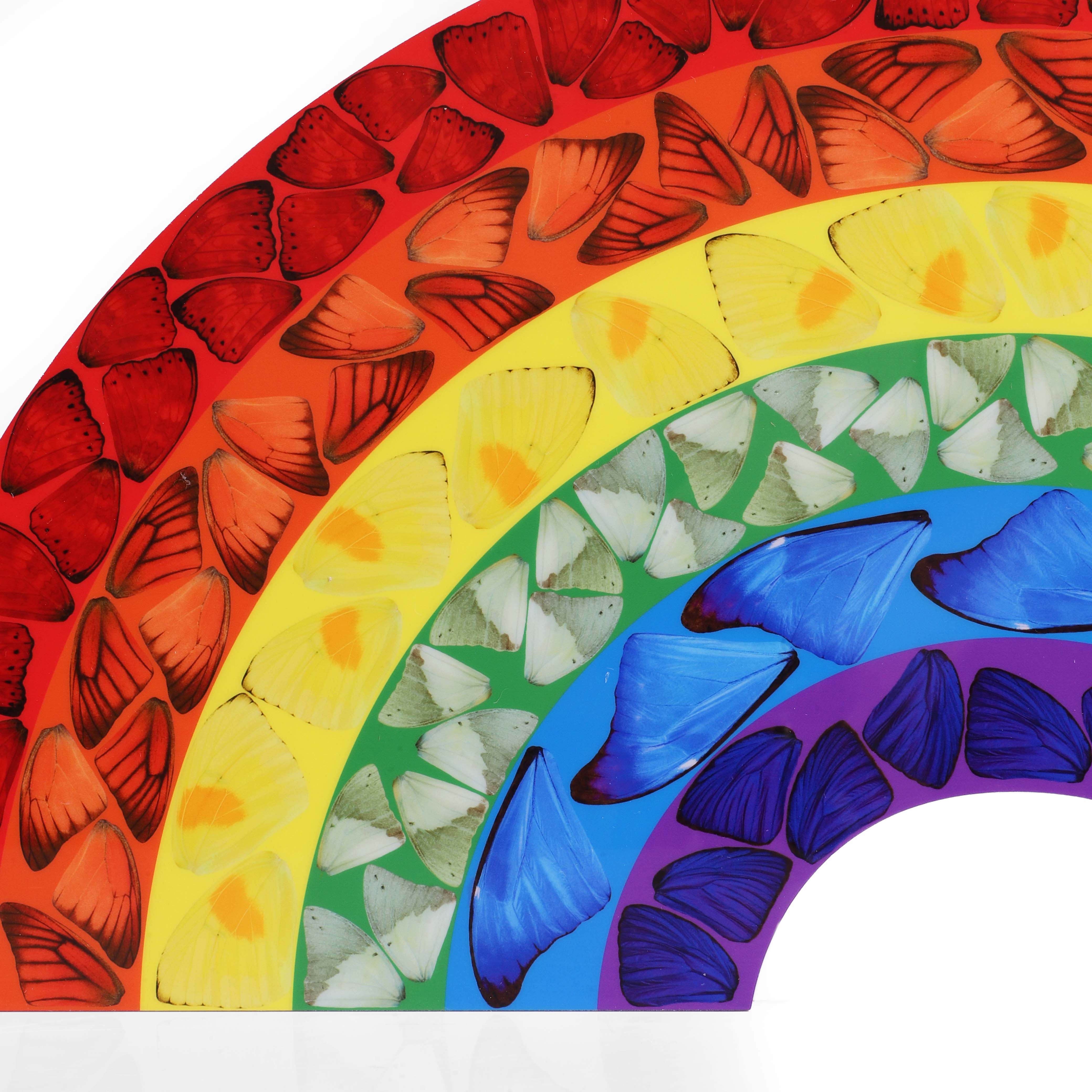Artwork by Damien Hirst, Butterfly Rainbow (Small), Made of Laminated Giclée print on aluminium composite panel