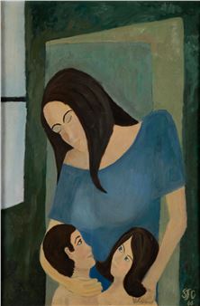 PORTRAIT OF MOTHER AND CHILDREN, BY SHARON CURTIS - Curtis