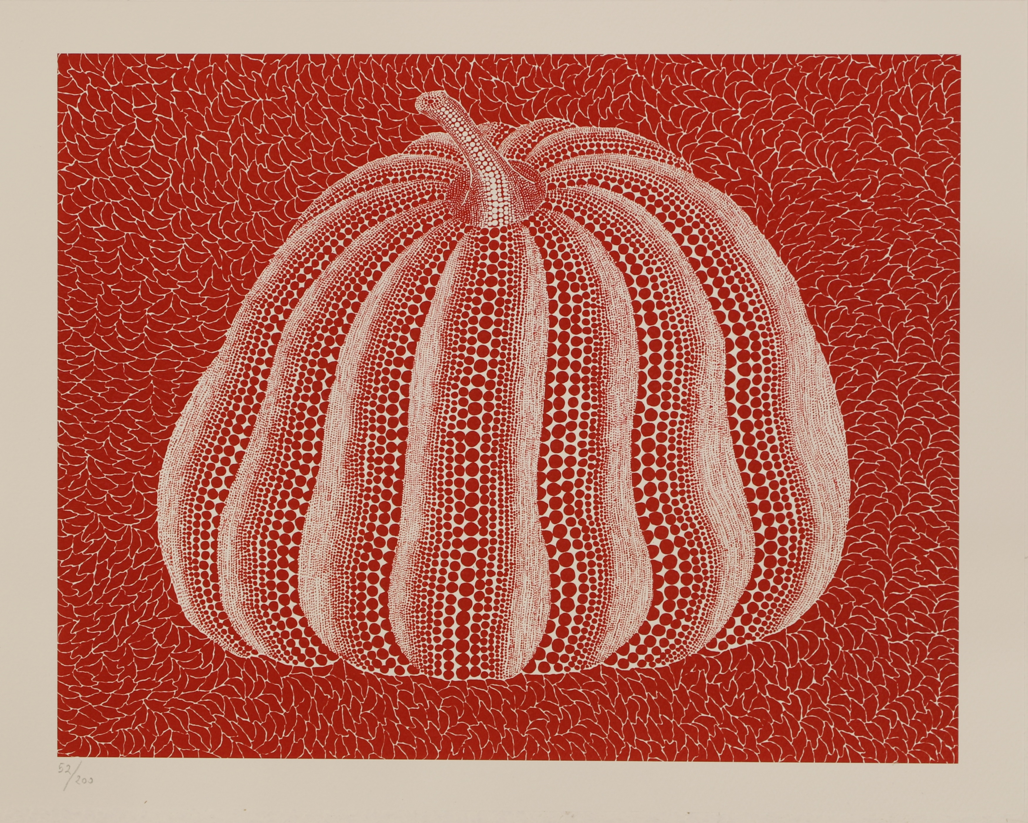 Artwork by Yayoi Kusama, Pumpkin (red), Made of lithograph in colours