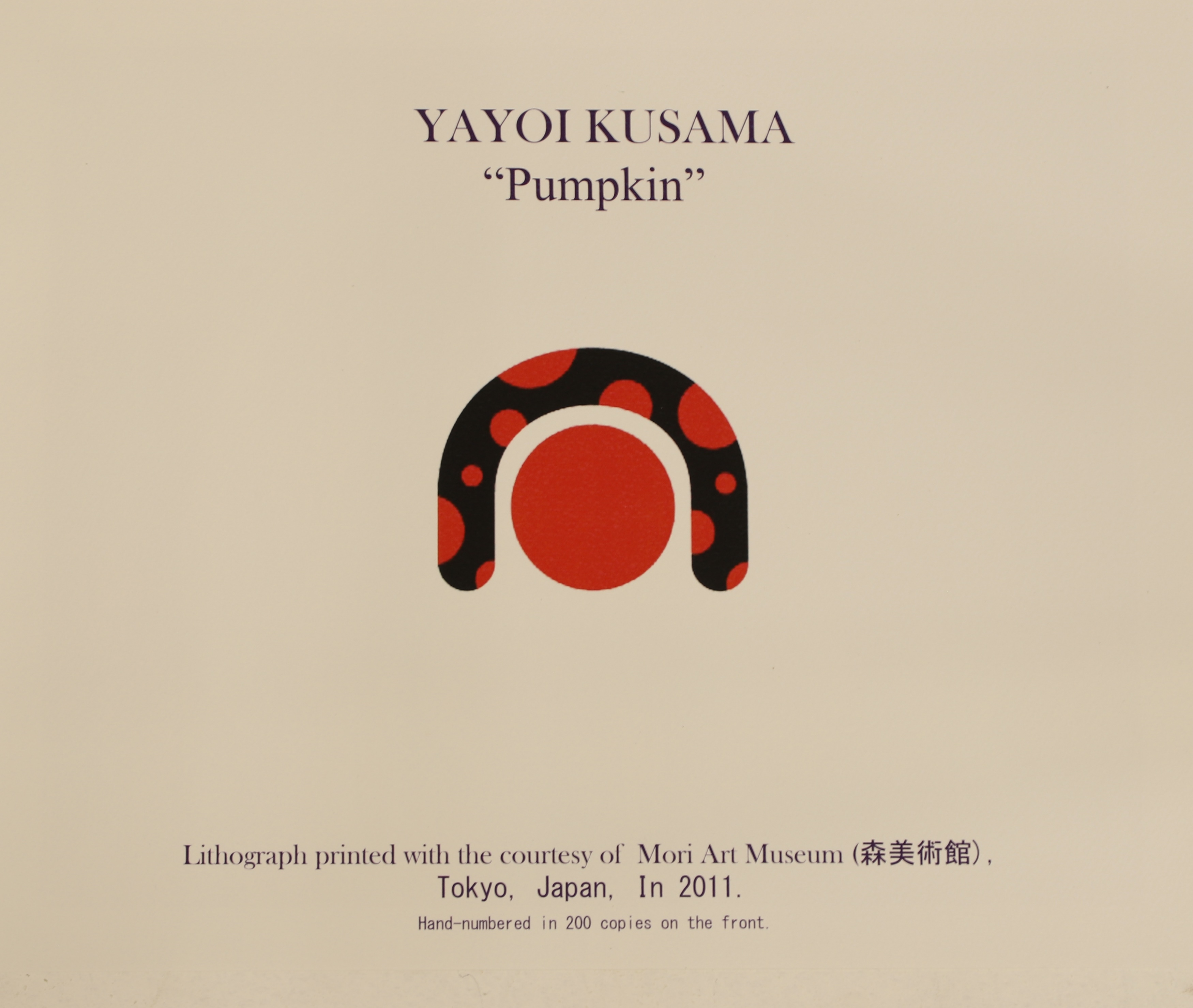 Artwork by Yayoi Kusama, Pumpkin (red), Made of lithograph in colours