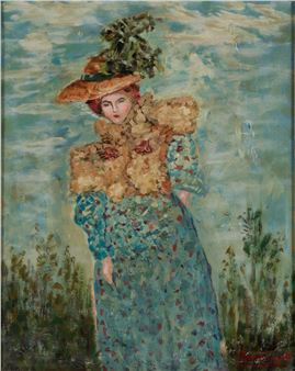 PORTRAIT OF A WOMAN, OIL ON CANVAS - Marc Chagall