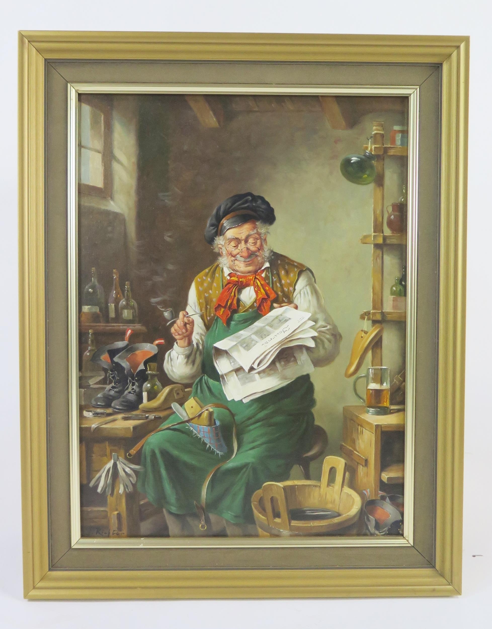 H. Richter | Portrait of a Cobbler signed H | MutualArt