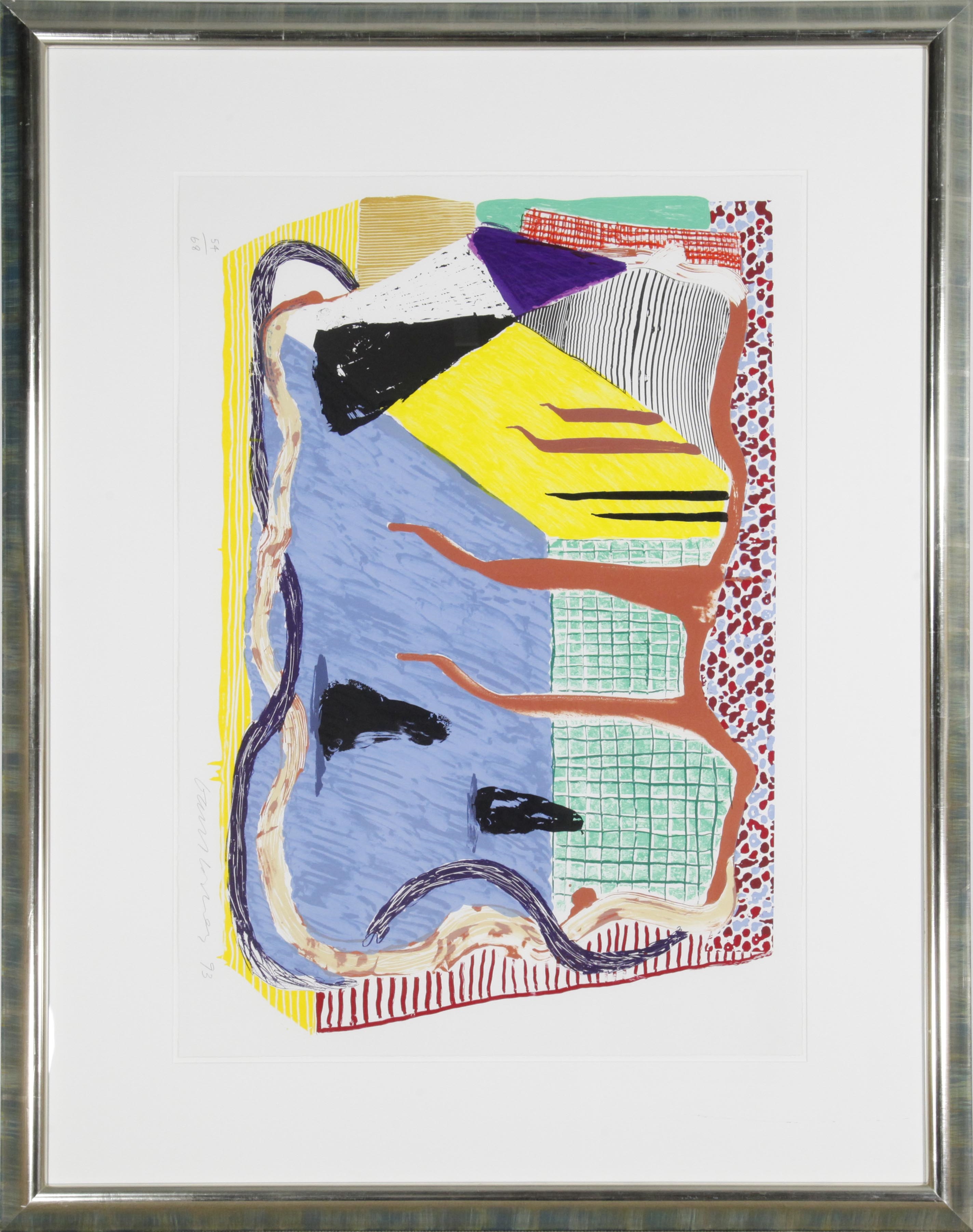 Artwork by David Hockney, Ink in the Room, Made of silkscreen in colors
