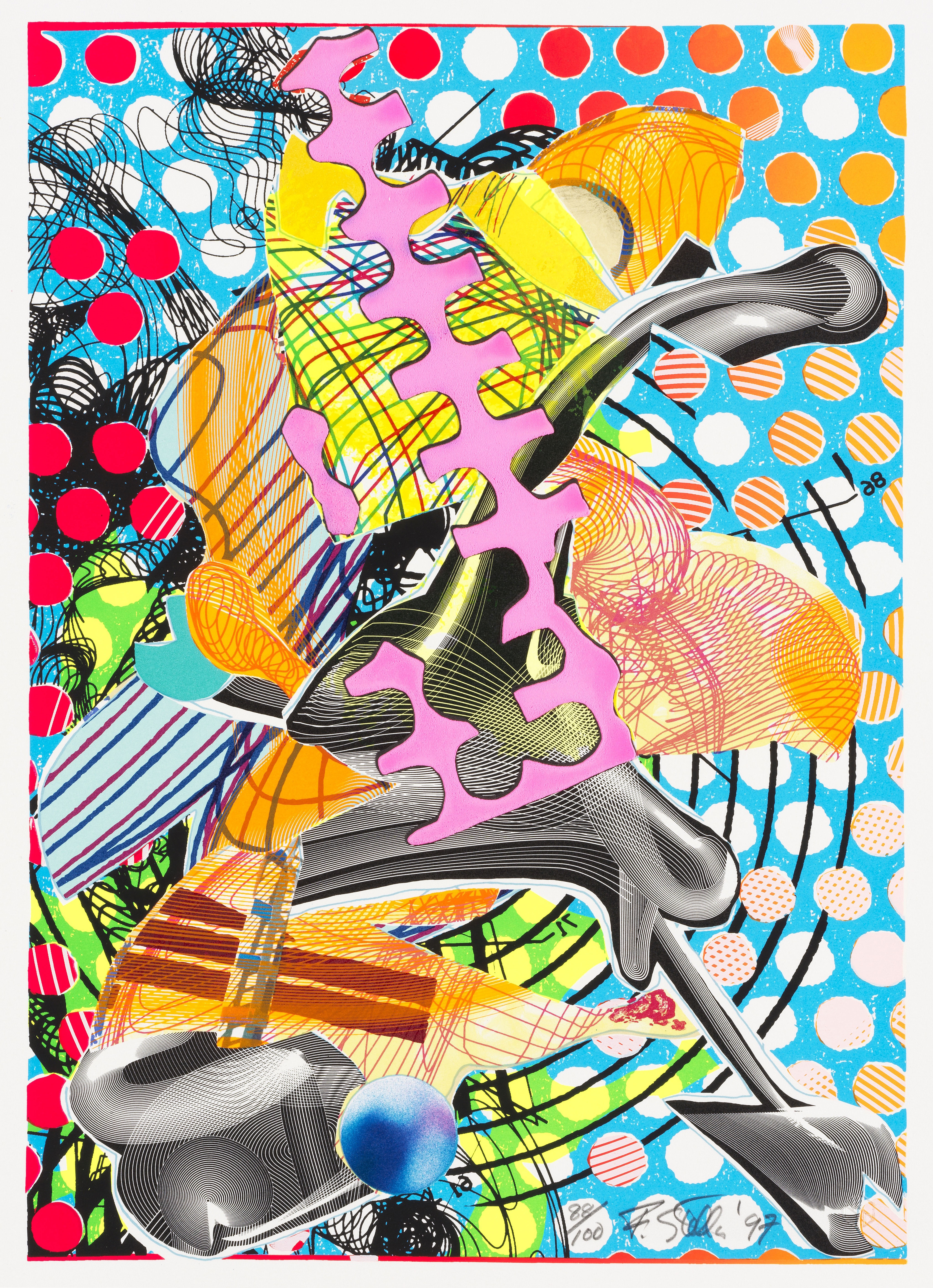 Artwork by Frank Stella, Prince of Hohenfliess, Made of Lithograph and silkscreen