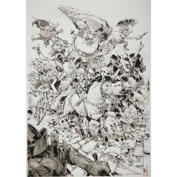 Hommage à Astérix by Kim Jung Gi, daté 2019