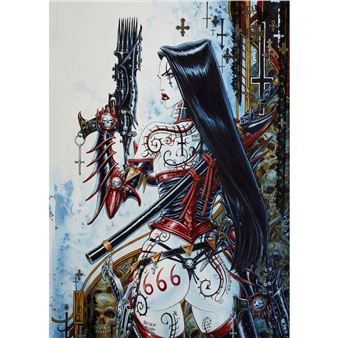 Couverture de Claudia, Chevalier Vampire, Tome 4 - La marque de la Bête - Olivier Ledroit