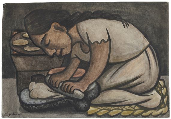 La molendera by Diego Rivera